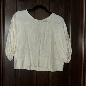 Cropped linen House of Harlow 1960 Top NWT